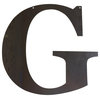 Rustic Large Letter "G", Raw Metal, 22"