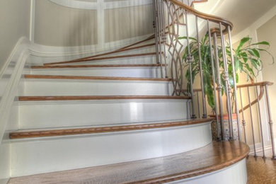 Photo of a large traditional staircase in Seattle.