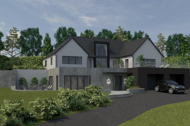 Contemporary house exterior in West Midlands.