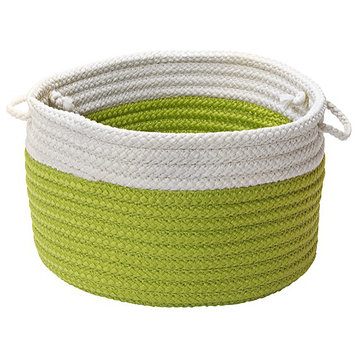 Colonial Mills Dipped Indoor/Outdoor Basket, Bright Green, 14"x14"x10"