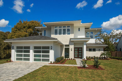 Design ideas for a contemporary home design in Orlando.