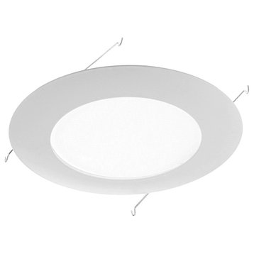 NICOR 17505 6 in. White Recessed Shower Trim with Albalite Lens