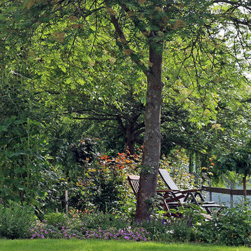 Gartenanlage am Fluss