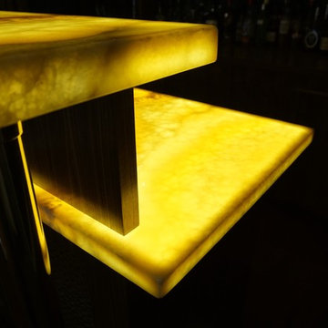 Backlit onyx countertop