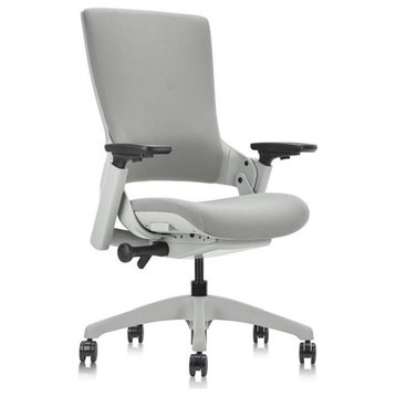 Urbanpro Contemporary Mesh and Metal Adjustable Office Chair in Gray