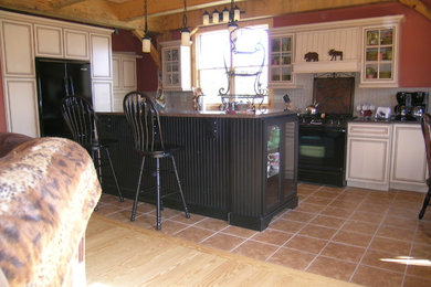 Inspiration for an eclectic kitchen remodel in Boston
