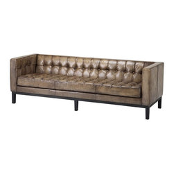 Eichholtz Corbusier Sofa Olive Light Leather - Sofas