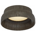 Visual Comfort - Utopia Flush Mount, LED, Aged Iron, Fractured Glass, 5"W (KW 4030AI-FRG CHYD6) - This beautiful flush mount will magnify your home with a perfect mix of fixture and function. This fixture adds a clean, refined look to your living space. Elegant lines, sleek and high-quality contemporary finishes. Perfect for hallway, closet, or kitchen area.Visual Comfort has been the premier resource for signature designer lighting. For over 30 years, Visual Comfort has produced lighting with some of the most influential names in design using natural materials of exceptional quality and distinctive, hand-applied, living finishes.