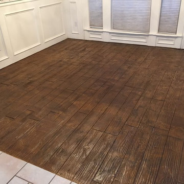Concrete Overlay w/Wood Stamp