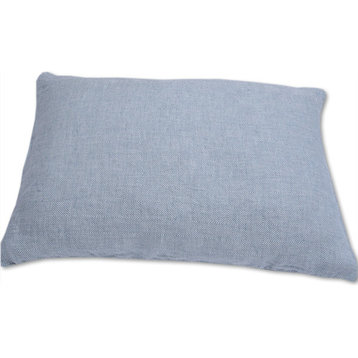 Stone Washed Rhomb Bed Linen Pillow Case, Stone Blue, Euro Sham