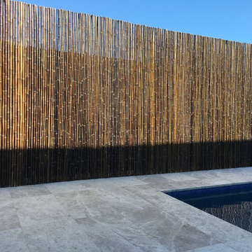 Colorbond Fence Cladding Using Black Bamboo