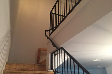 Black handrail and guardrail
