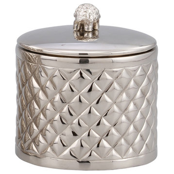 Round Silver Metal Box (S) | Liang & Eimil Turtle