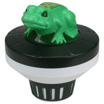 7.5" Green and Black Frog Floating Swimming Pool Chlorine Dispenser