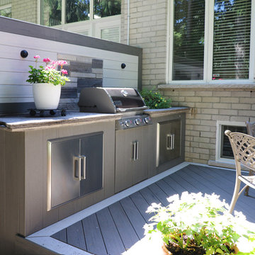 Composite Deck and Outdoor Kitchen in Thornhill