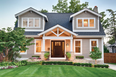 Inspiration for a craftsman exterior home remodel in Orange County