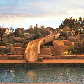 Farmhouse Backyard Pool & Spa