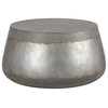 Aries Coffee Table, Concrete, Silver