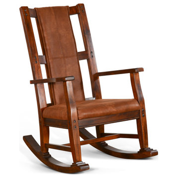 Wood Rocking Chair, Dark Chocolate