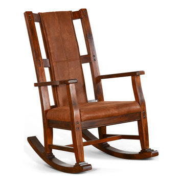 Wood Rocking Chair, Dark Chocolate
