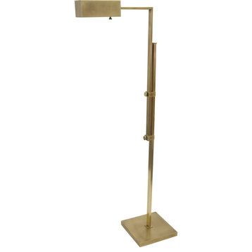 Andover 1 Light Floor Lamp, Antique Brass