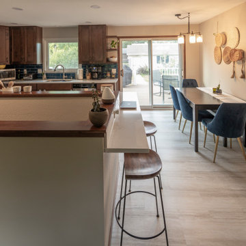 Kitchen Island Meets Staircase