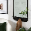 Decatur Hanging Wall Organizer with Hooks, Black 18x5x30