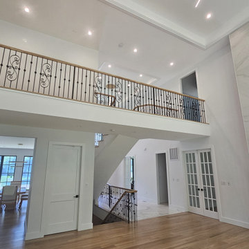 Project #120 | White Oak Staircase with Iron Balusters