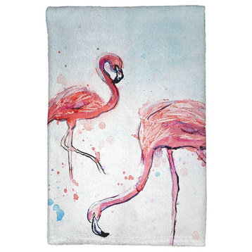Betsy Drake Funky Flamingos Kitchen Towel