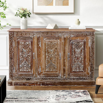 Bold & Moody Farmhouse Vibes: Antique Armoires and Rustic Charm