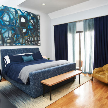 Beach-y Bachelor Primary Bedroom