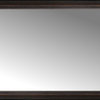 54"x27" Custom Framed Mirror, Distressed Brown