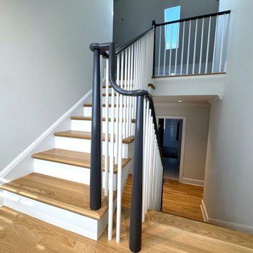 Project #142 | Transitional Staircase with Over-the-Post Balustrade