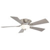 Minka Aire F711-PN Delano II 52 in. Flushmount Ceiling Fan with Light and Wall C
