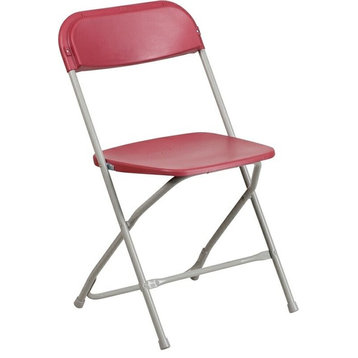 Flash Hercules 800 lb. Capacity Premium Red Plastic Folding Chair