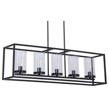 Linea di Liara Verona Box Frame Chandelier, Dark Bronze