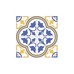 "Roseton II" 8x8 Encaustic Cement Tiles - Wall And Floor Tile