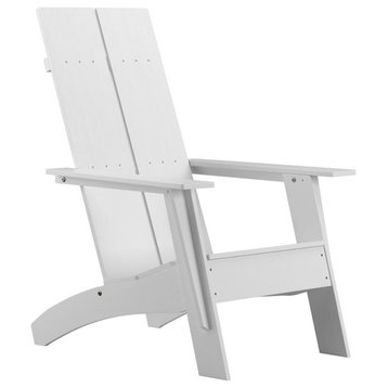 Flash Furniture Modern Adirondack Chair, White