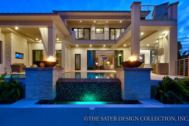 Sater Design Collection's 6967 "Moderno" Home Plan