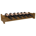 Wine Racks America - 6-Bottle Mini Scalloped Wine Rack, Redwood, Oak Stain - Decorative 6 bottle rack with pressure-fit joints for stacking multiple units. This rack requires no hardware for assembly and is ready to use as soon as it arrives. Makes the perfect gift for any occasion. Stores wine on any flat surface.