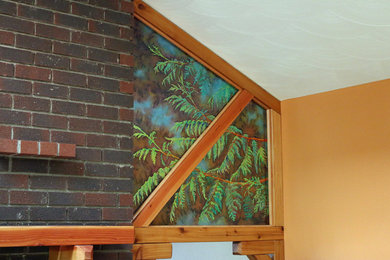 Example of a mid-sized classic home design design in Seattle