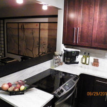 White River Granite with Dark Cabinets