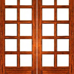 Rustic-10-lite-P/B Interior Solid 1 Panel IG Glass Double Door - Interior Doors