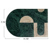 Compact Marble Cheese Slicer and Cutting Board With Abstract Design, Green