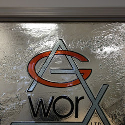 Company Logo Glass Panel - Products
