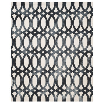 Safavieh Dip Dyed Ddy675D Ivory, Graphite Area Rug, 9'0" X 12'0"