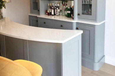 Contemporary home bar in West Midlands.
