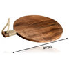 The Mascot Hardware 20'' x 20'' Round Wooden Cutting Board With Handle