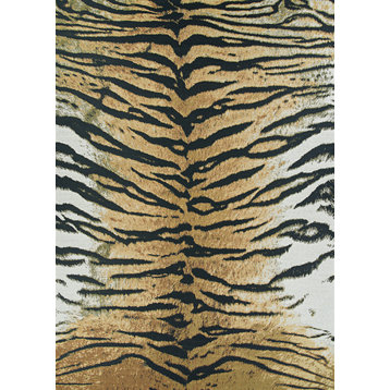 Couristan Dolce Bengal Indoor/Outdoor Area Rug, New Gold, 5'3"x7'6"