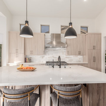 Scottsdale AZ Contemporary Kitchen Remodel with Oversized Quartz Island